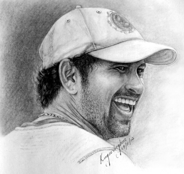 Sketch Of Cricketer Sachin Tendulkar