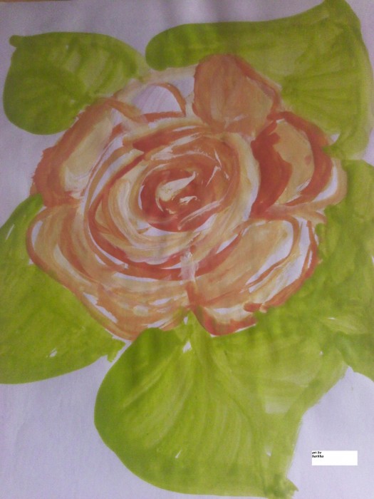 Watercolor Painting Of A Rose - DesiPainters.com