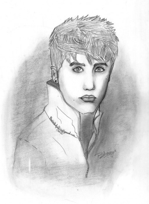 Sketch Of Singer & Actor Justin Bieber