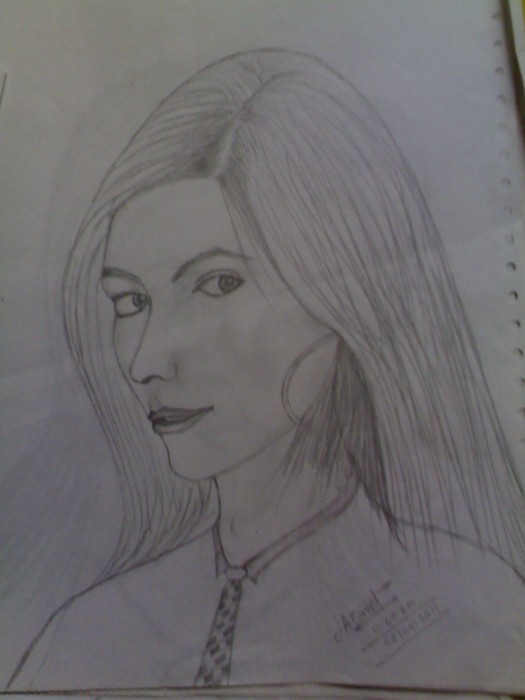 Pencil Sketch Of A Girl By Andy