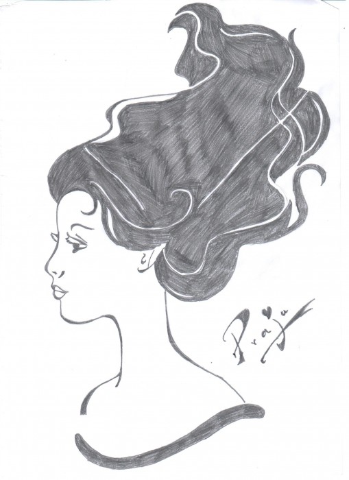 Sketch Of A Girl By Prajwal