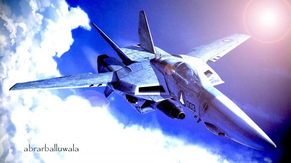 Digital Painting Of Fighter Aircraft