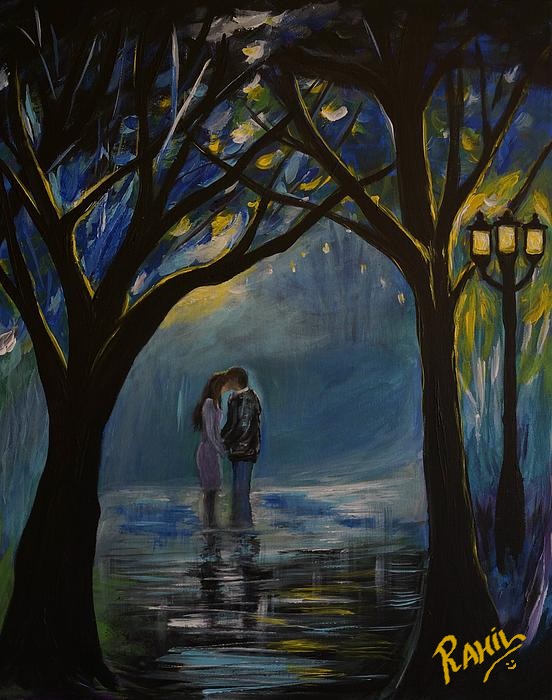 Acrylic Painting Of A Couple - DesiPainters.com