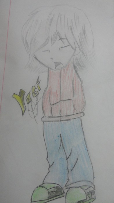 Pencil Color Sketch Of Sad Girl