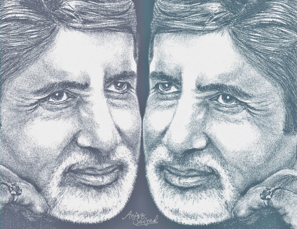 Digital Painting Of Amitabh Bachchan