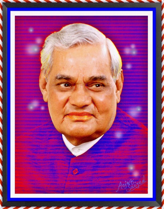 Digital Painting Of Atal Bihari Vajpayee - DesiPainters.com