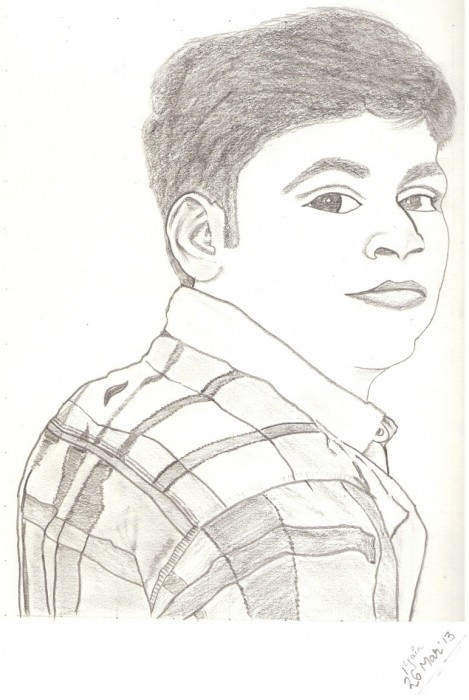 Pencil Sketch Of A Friend By Priyanka