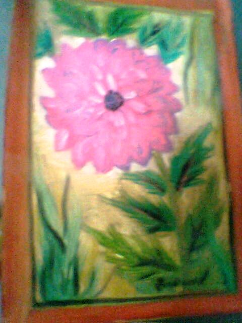 Oil Painting Of A Flower - DesiPainters.com