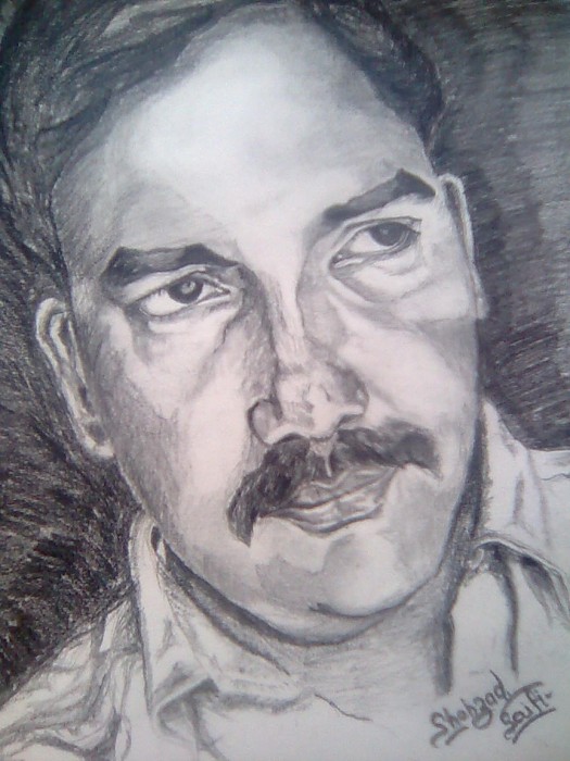 Pencil Sketch Of Mohammed Shahzad Saifi - DesiPainters.com