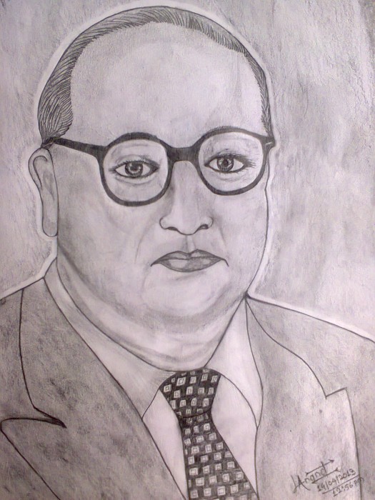 Pencil Sketch Of Dr.Babasaheb Ambedkar - DesiPainters.com