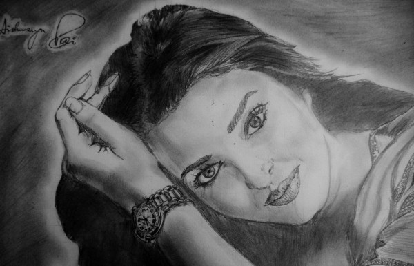 Pencil Sketch Of Aishwarya Rai Bachchan