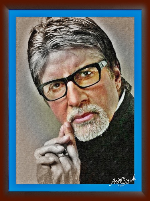 Digital Painting Of Amitabh Bachchan - DesiPainters.com