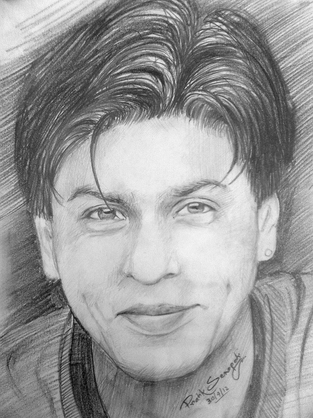Sketch of SRK from mohabbatein | Celebrity drawings, Celebrity artwork,  Portrait sketches