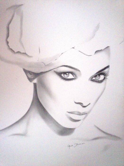 Sketch Of A Model By Vikas Dhiman