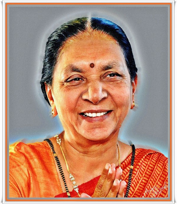 Digital Painting Of Anandiben Patel