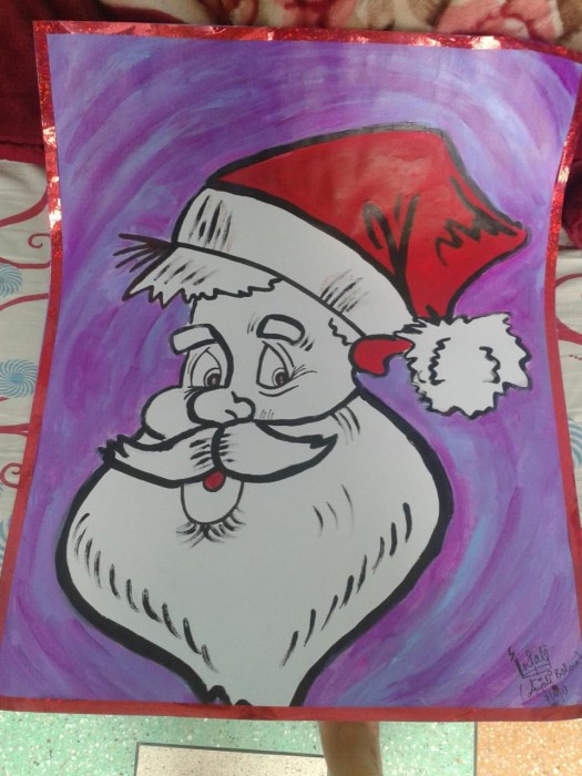 Oil Painting Of Santa Claus