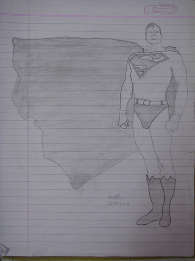 Pencil Sketch Of Superman - DesiPainters.com