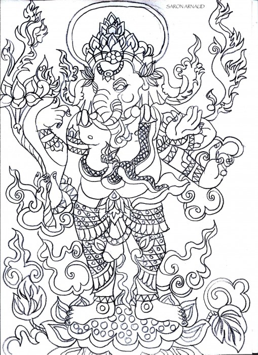 Sketch Of Ganesha By Saron Arnaud - DesiPainters.com