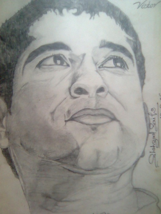 Sketch Of Sachin Tendulkar by Shahzad