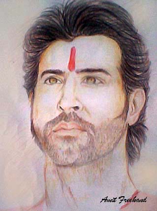 Painting Of Bollywood Actor Hritik Roshan