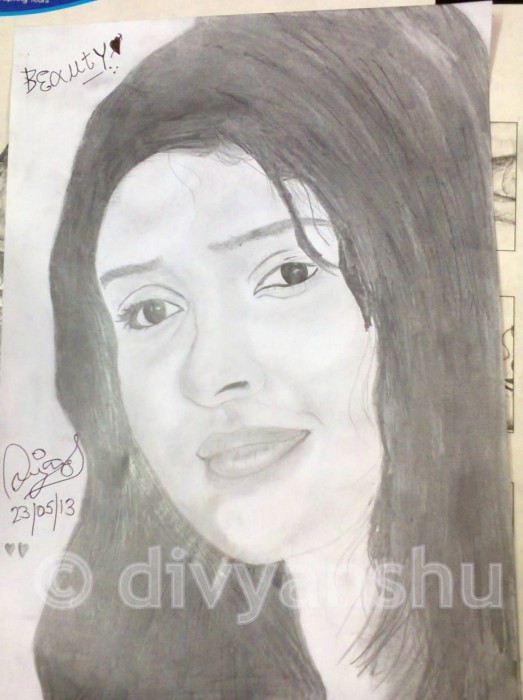 Pencil Sketch Of Shweta Munshi