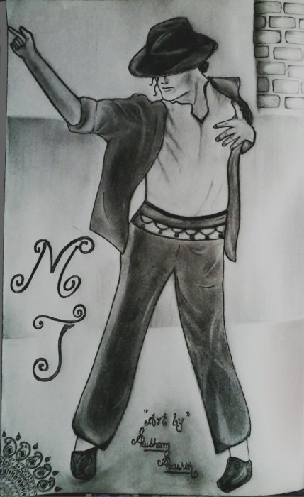 Pencil Sketch Of Michael Jackson