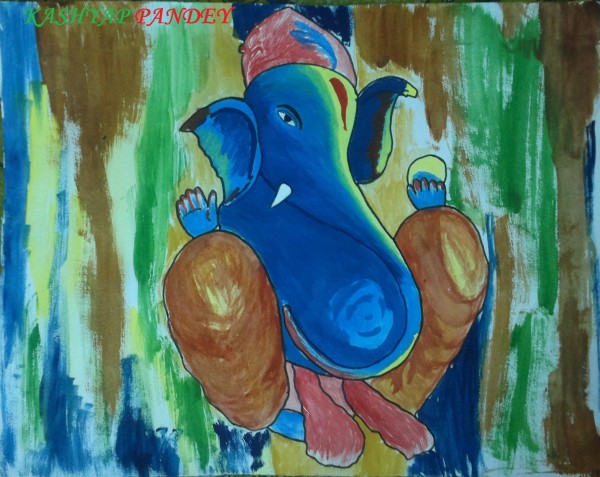 Painting Of Shree Ganesha - DesiPainters.com