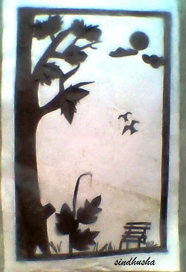 Papercut Art Painting By Sindhusha - DesiPainters.com
