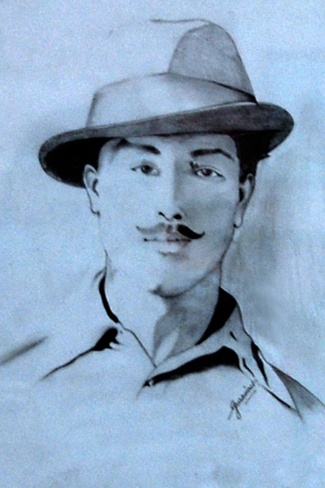 Great Bhagat Singh Pencil Sketch