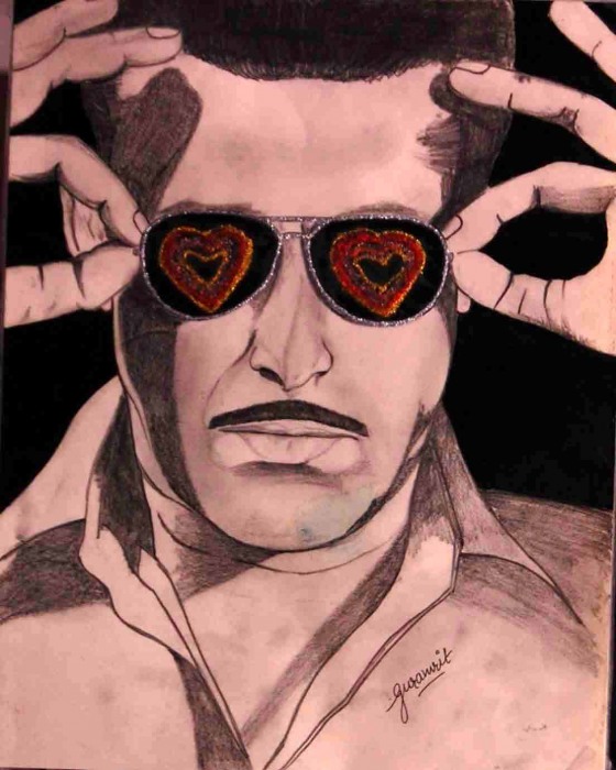 Salmaan Khan Pencil Sketch - DesiPainters.com