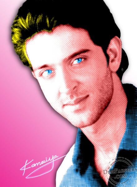 Digital of Hrithik Roshan.jpg - DesiPainters.com