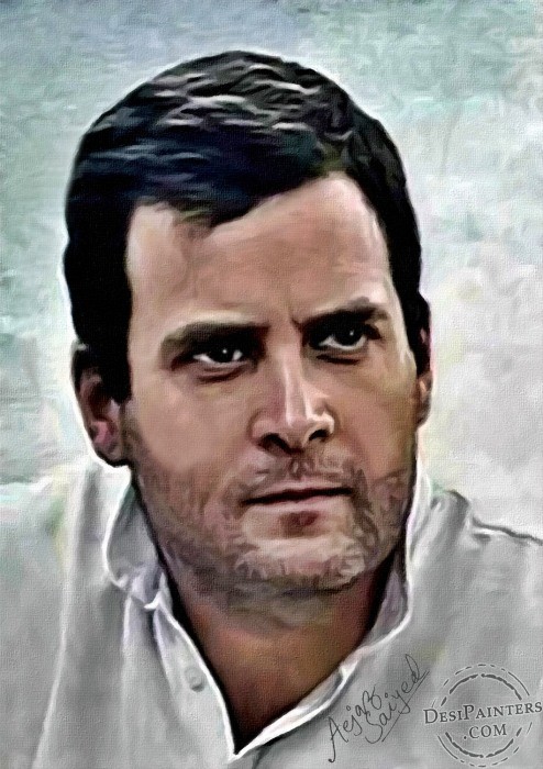 Rahul Gandhi Painting by Aejaz Saiyed - DesiPainters.com