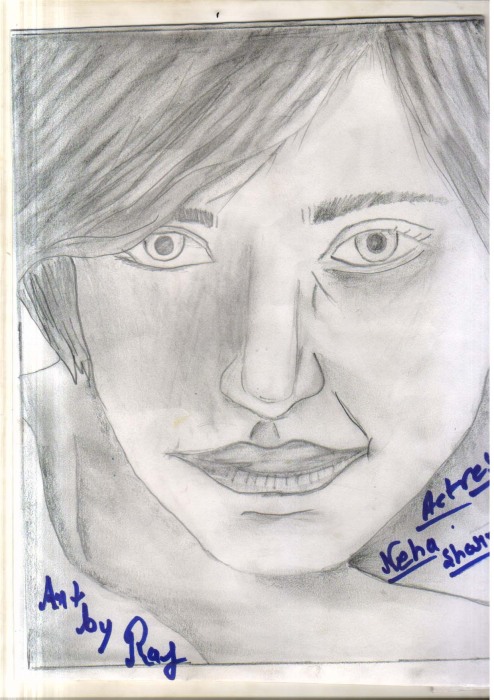 Neha Sharma Pencil Sketch