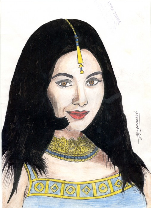 Acryl Painting of Rani Mukharjee