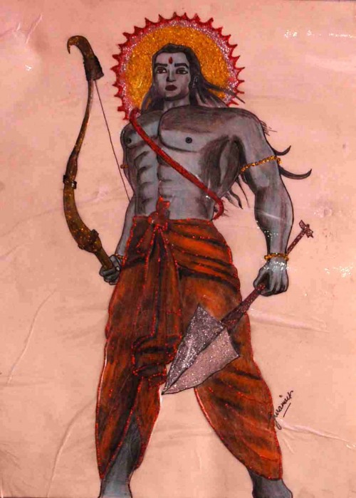 Pencil Color – Shri Ram Chandra Ji - DesiPainters.com