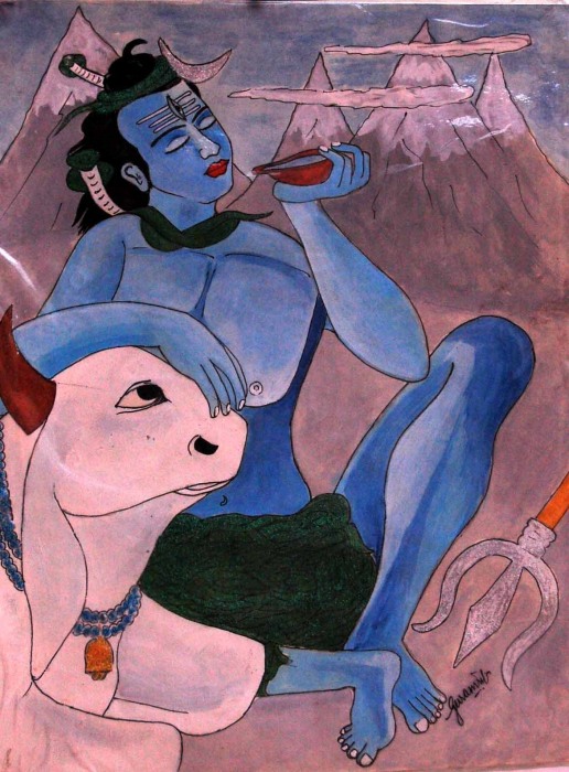 Bhole Shankar Ji - Pastel Painting