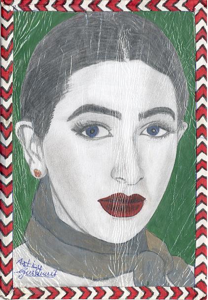 Karishma Kapoor Pencil Colour Painting