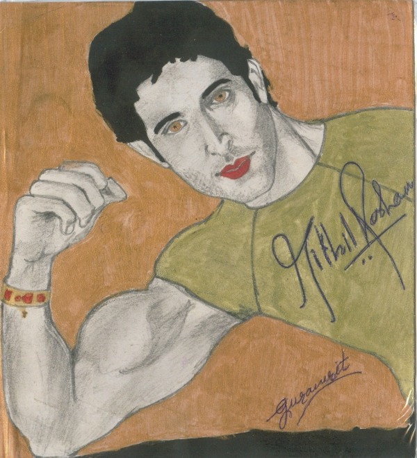 Pencil Color –  Hrithik Roshan - DesiPainters.com