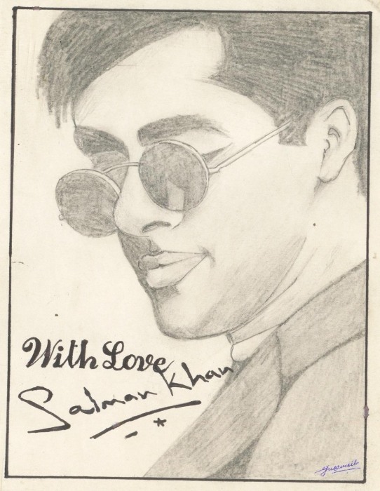 Salman Khan Pencil Sketch - DesiPainters.com