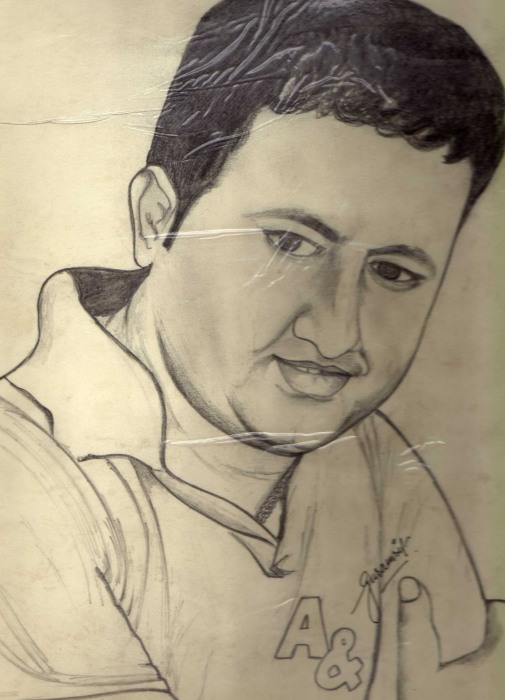 Pencil Sketch of Punjabi Singer Sunny Singh - DesiPainters.com