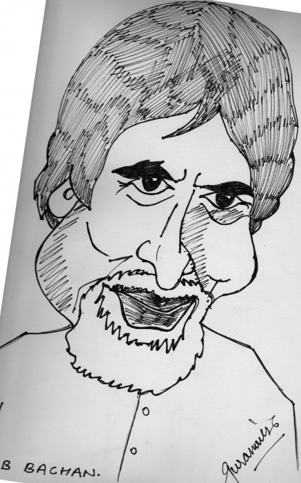 Outline Sketch – Amitabh Bachchan - DesiPainters.com