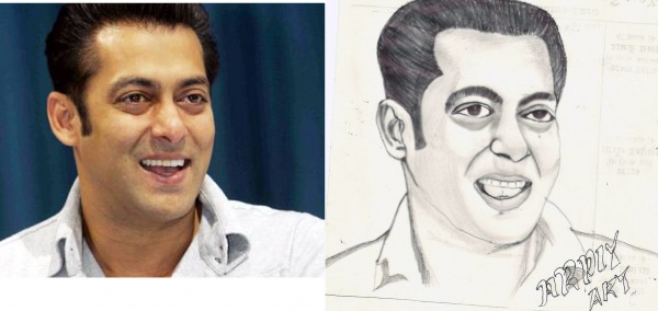 Sketch of Salman Khan