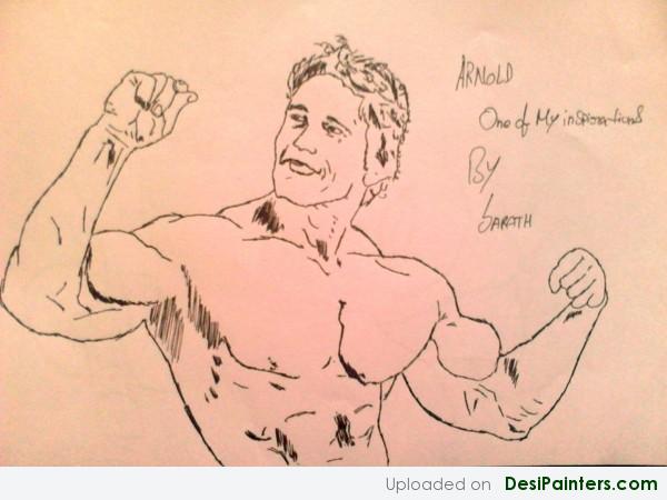 Ink Painting Of Arnold By Sarath Chandra - DesiPainters.com