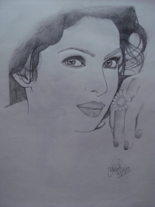 Sketch Of Actress Priyanka Chopra