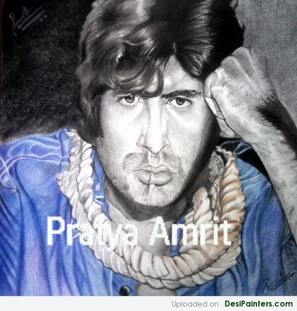 Painting Of Amitabh Bachchan - DesiPainters.com