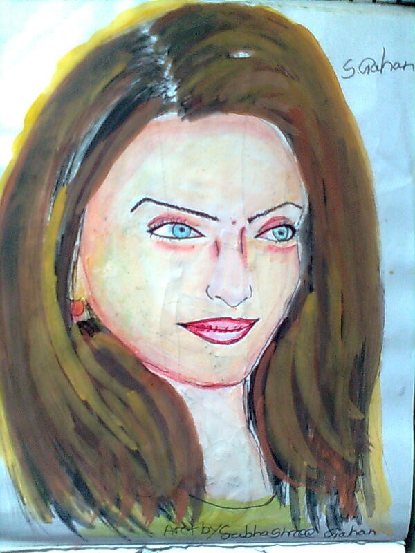 Painting Of Aishwarya Roy Bachchan - DesiPainters.com