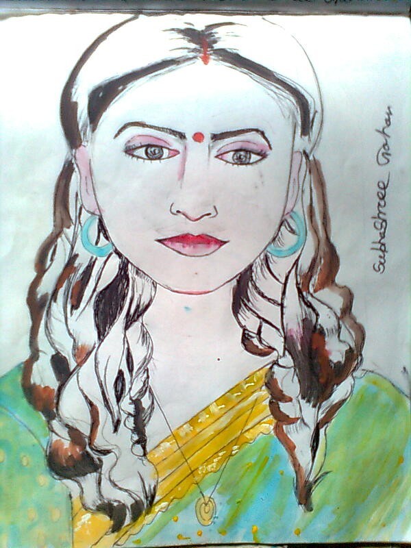 Painting Of TV Actress Suhasi Dhami - DesiPainters.com