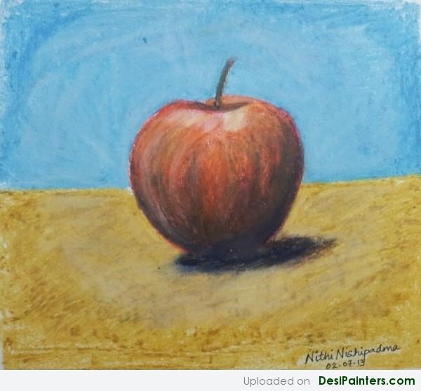 Painting Of An Apple By Nithi