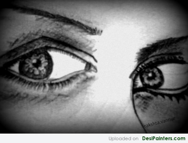Pencil Sketch Of Beautiful Eyes - DesiPainters.com