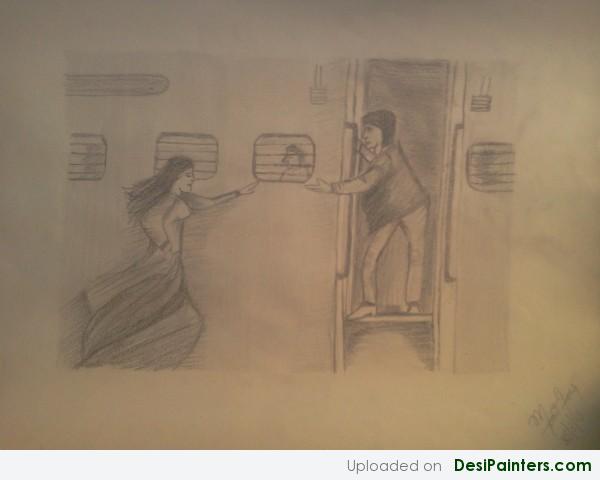 Pencil Sketch Of Love By Mohit